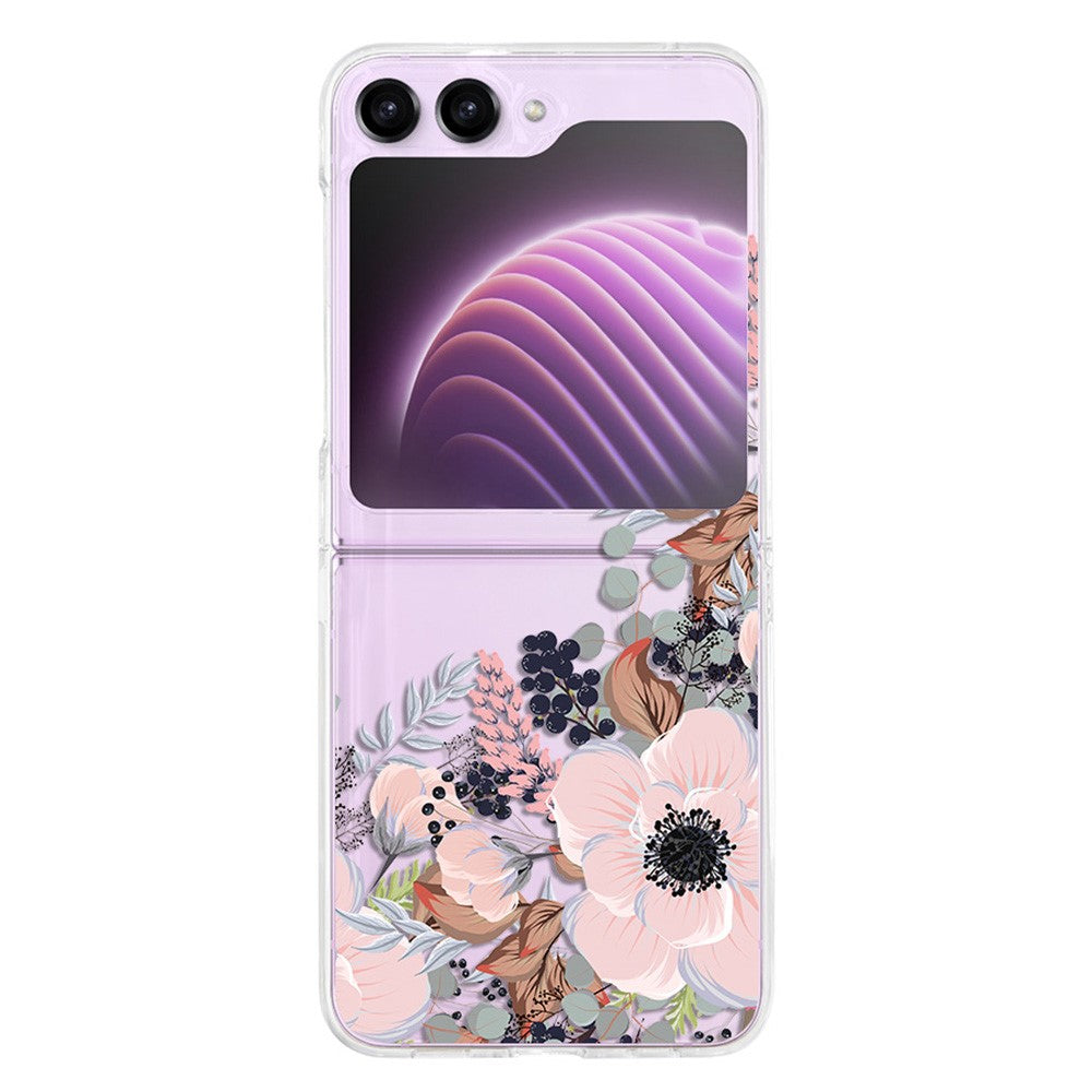 Hårdt PC-telefoncover til Samsung Galaxy Z Flip5 5G med mønstertryk, beskyttende telefoncover