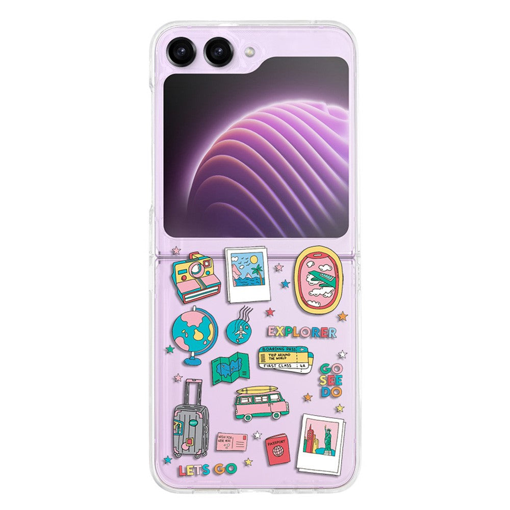 Hardt PC-telefoncover til Samsung Galaxy Z Flip5 5G, beskyttende telefoncover med mønsterprint