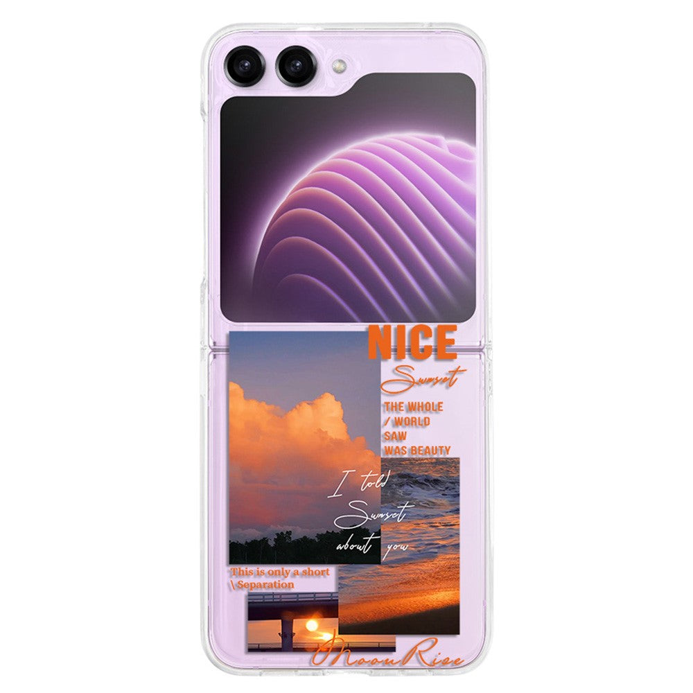 Hardt PC-telefoncover til Samsung Galaxy Z Flip5 5G, beskyttende telefoncover med mønsterprint