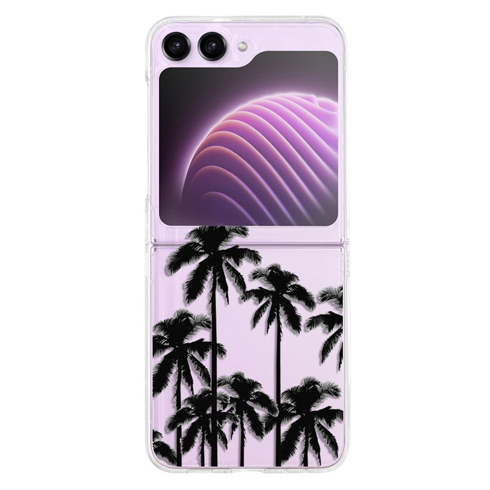 Pattern Printing Phone Case for Samsung Galaxy Z Flip5 5G, Anti-scratch PC Phone Cover