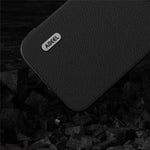 ABEEL For iPhone 15 Shockproof Phone Cover Genuine Cow Leather Coated PC+TPU Textured Case