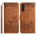 For Samsung Galaxy A24 4G (162.1 x 77.6 x 8.3mm) Phone Case Stand Wallet PU Leather Cover with Strap