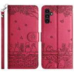 For Samsung Galaxy A24 4G (162.1 x 77.6 x 8.3mm) Phone Case Stand Wallet PU Leather Cover with Strap