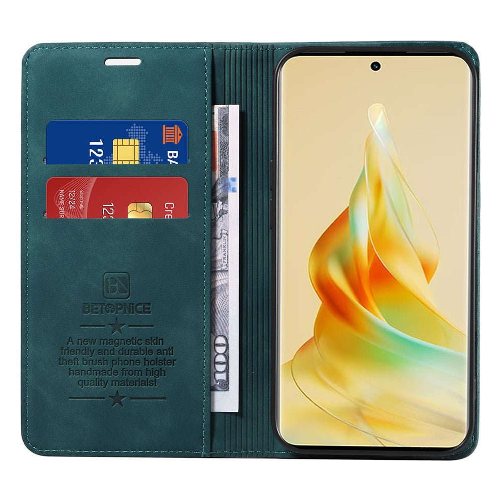 BETOPNICE 003 For Oppo Reno8 T 5G / A1 Pro 5G Bump Proof Leather Phone Case RFID Blocking Wallet Stand Cover