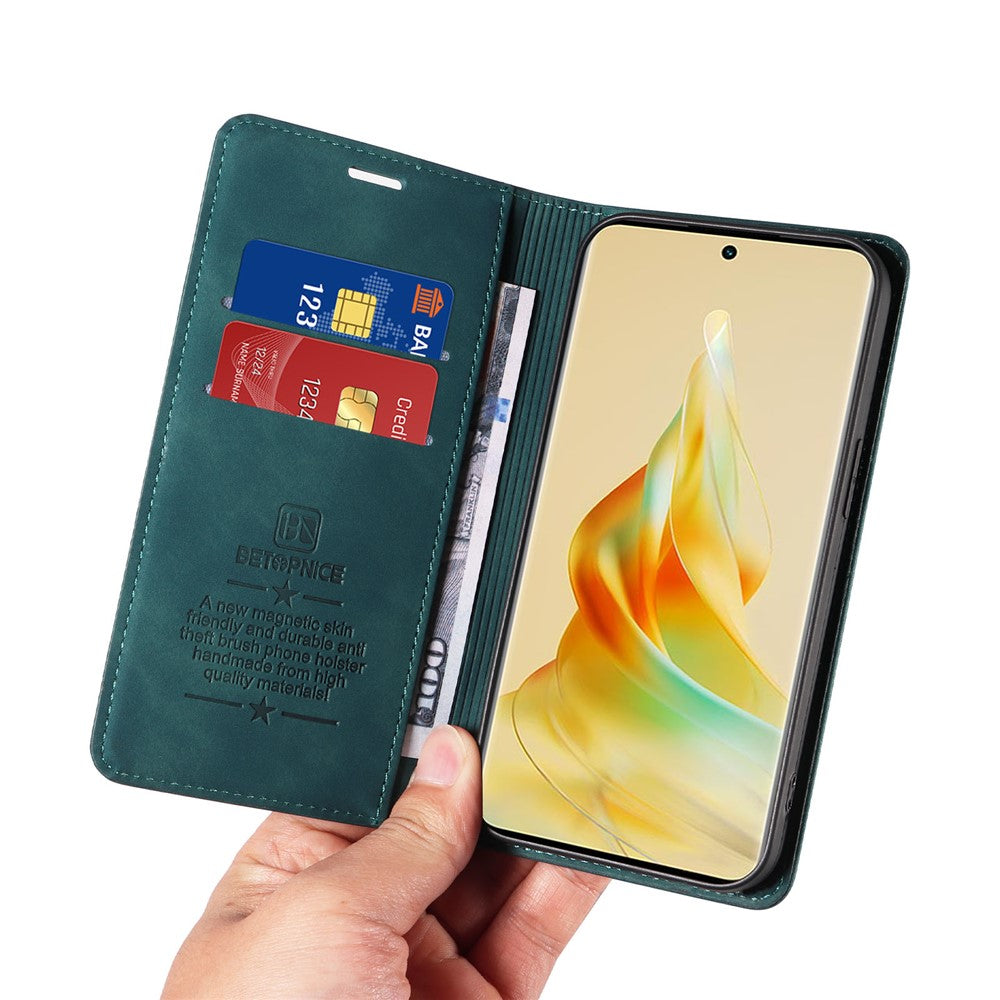 BETOPNICE 003 For Oppo Reno8 T 5G / A1 Pro 5G Bump Proof Leather Phone Case RFID Blocking Wallet Stand Cover