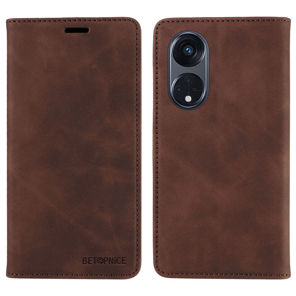 BETOPNICE 003 For Oppo Reno8 T 5G / A1 Pro 5G Bump Proof Leather Phone Case RFID Blocking Wallet Stand Cover