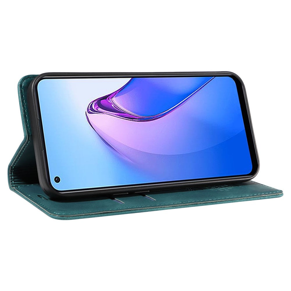 BETOPNICE 003 Wallet Shell for Oppo Reno8 5G (Global Version) RFID Blocking Leather Phone Case Stand Cover