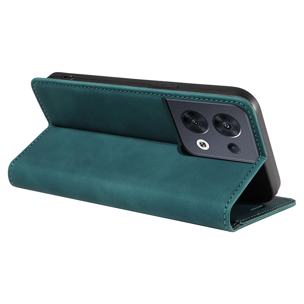 BETOPNICE 003 Wallet Shell for Oppo Reno8 5G (Global Version) RFID Blocking Leather Phone Case Stand Cover