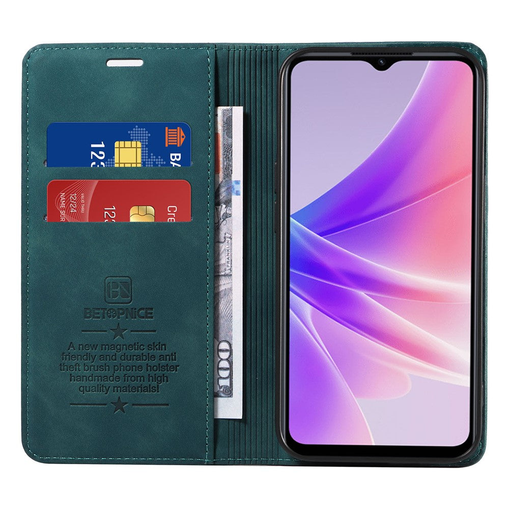 BETOPNICE 003 Läderfodral till Oppo A56s 5G / A57 (2022) 5G / A77 5G / K10 5G / A57 4G / A57e 4G / A57s 4G / A77 4G / Realme Q5i / Narzo 50 5G / V23 5G / OnePlus Nord N20 SE 4G