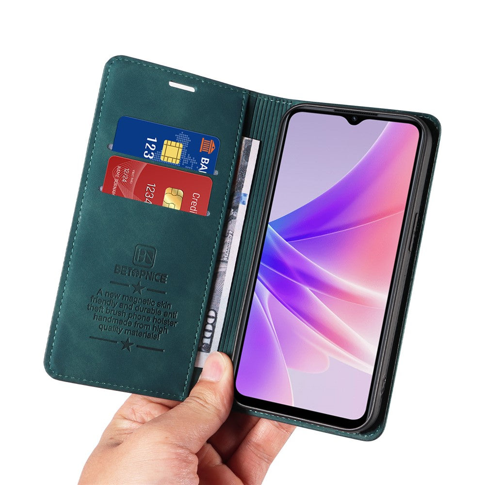 BETOPNICE 003 Läderfodral till Oppo A56s 5G / A57 (2022) 5G / A77 5G / K10 5G / A57 4G / A57e 4G / A57s 4G / A77 4G / Realme Q5i / Narzo 50 5G / V23 5G / OnePlus Nord N20 SE 4G