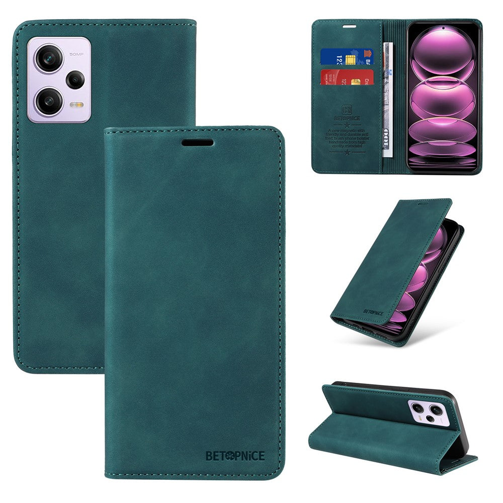 BETOPNICE 003 For Xiaomi Redmi Note 12 Pro+ 5G / Note 12 Explorer 5G Wallet Leather Case RFID Blocking Phone Cover