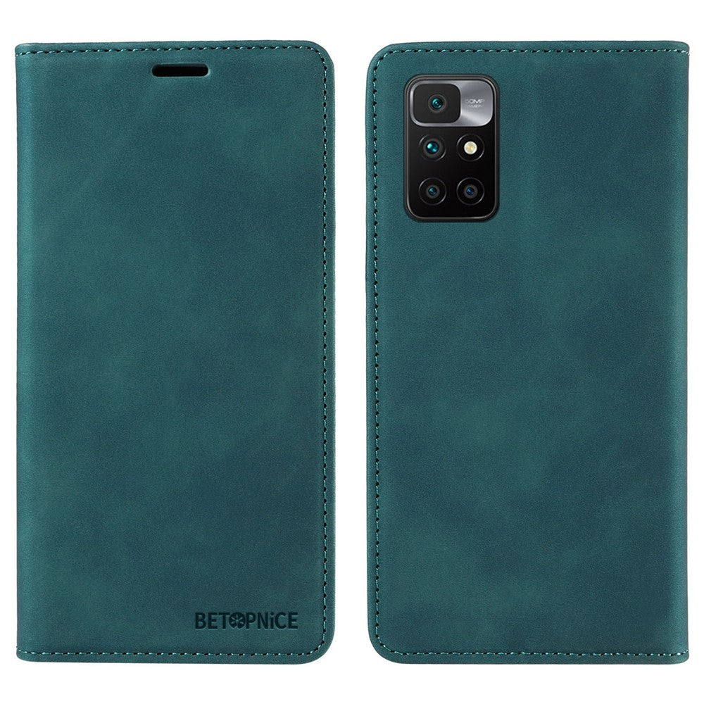 BETOPNICE 003 RFID-blokerende læderetui til Xiaomi Redmi Note 11 4G (MediaTek) / Redmi 10 4G (2021) / Redmi 10 2022 4G / 10 Prime
