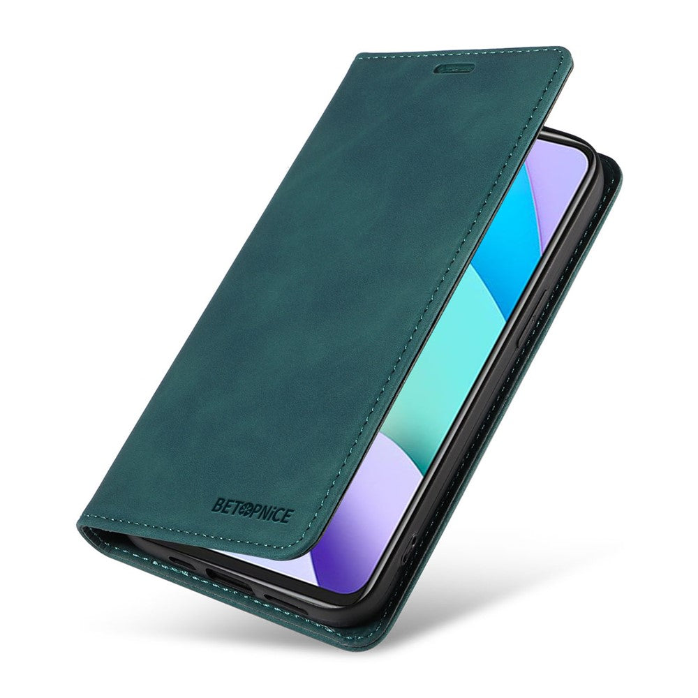 BETOPNICE 003 RFID-blokerende læderetui til Xiaomi Redmi Note 11 4G (MediaTek) / Redmi 10 4G (2021) / Redmi 10 2022 4G / 10 Prime
