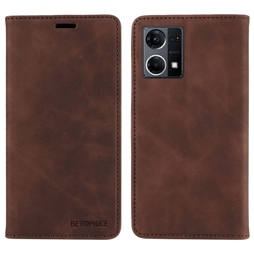 BETOPNICE 003 For Oppo Reno7 4G / F21 Pro 4G / Reno8 4G RFID Blocking Phone Case PU Leather Flip Cover