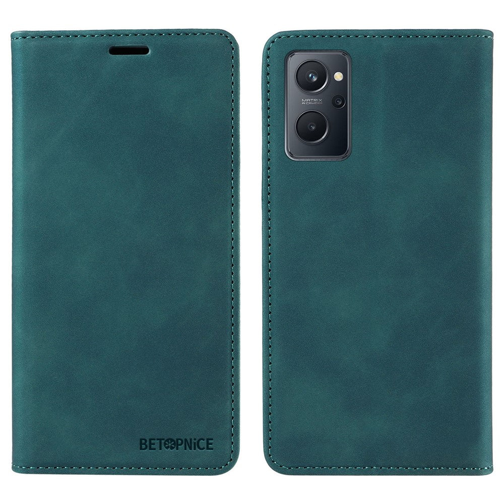 BETOPNICE 003 For Oppo A36 / A76 / A96 4G / K10 4G / Realme 9i 4G Leather Phone Case Wallet Shell RFID Blocking Stand Cover