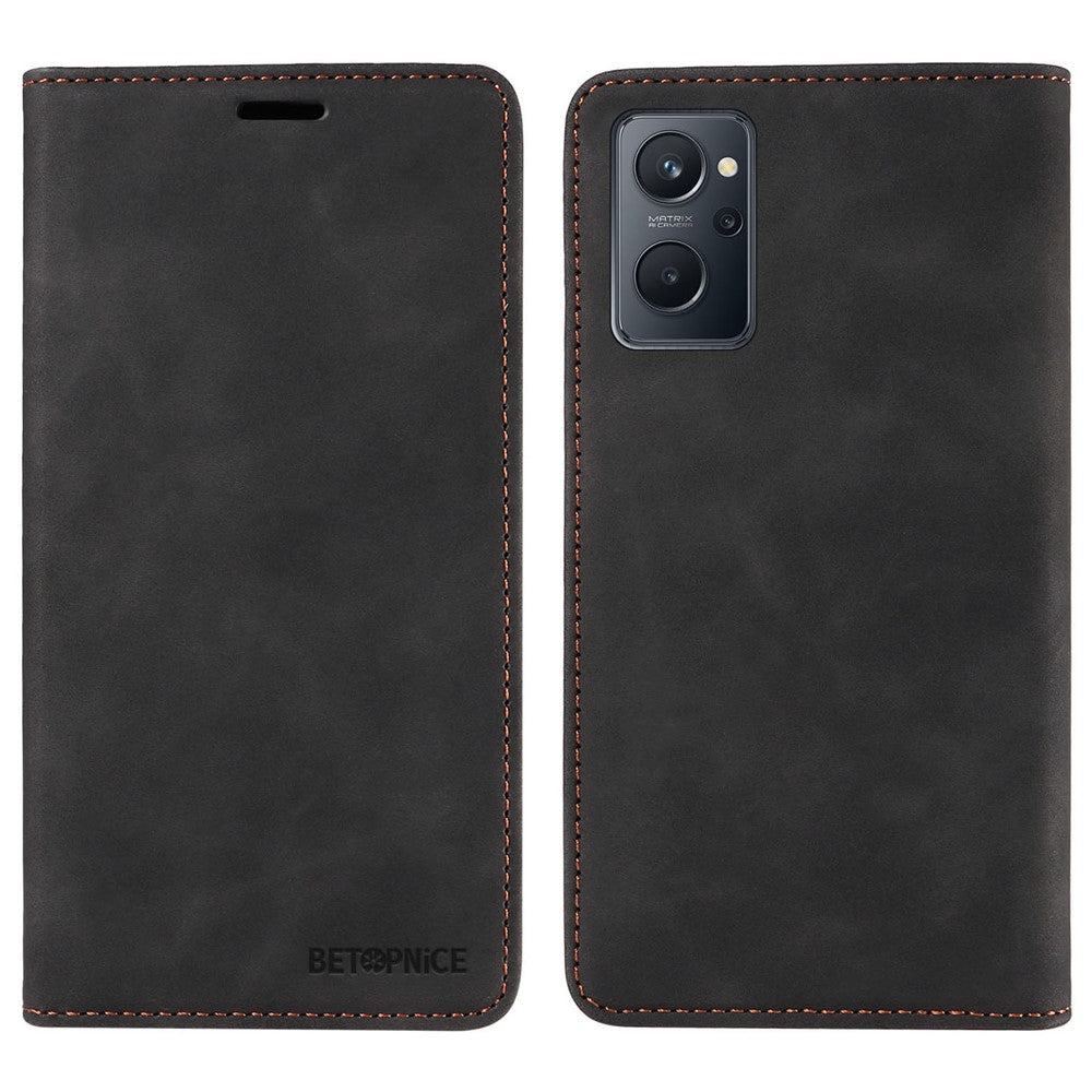BETOPNICE 003 For Oppo A36 / A76 / A96 4G / K10 4G / Realme 9i 4G Leather Phone Case Wallet Shell RFID Blocking Stand Cover