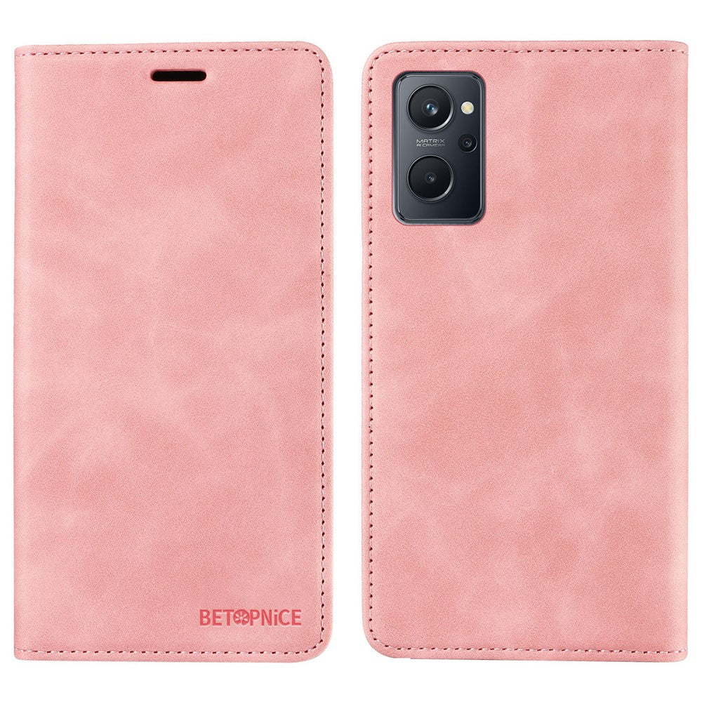 BETOPNICE 003 For Oppo A36 / A76 / A96 4G / K10 4G / Realme 9i 4G Leather Phone Case Wallet Shell RFID Blocking Stand Cover