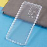 For Xiaomi Redmi Note 12 Pro+ 5G Phone Case TPU Frame+Acrylic Back+PET Screen Protector Transparent Cover