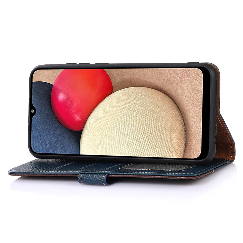 KHAZNEH RFID Blocking Leather Case for Huawei nova 11i , Litchi Texture Stand Wallet Phone Cover
