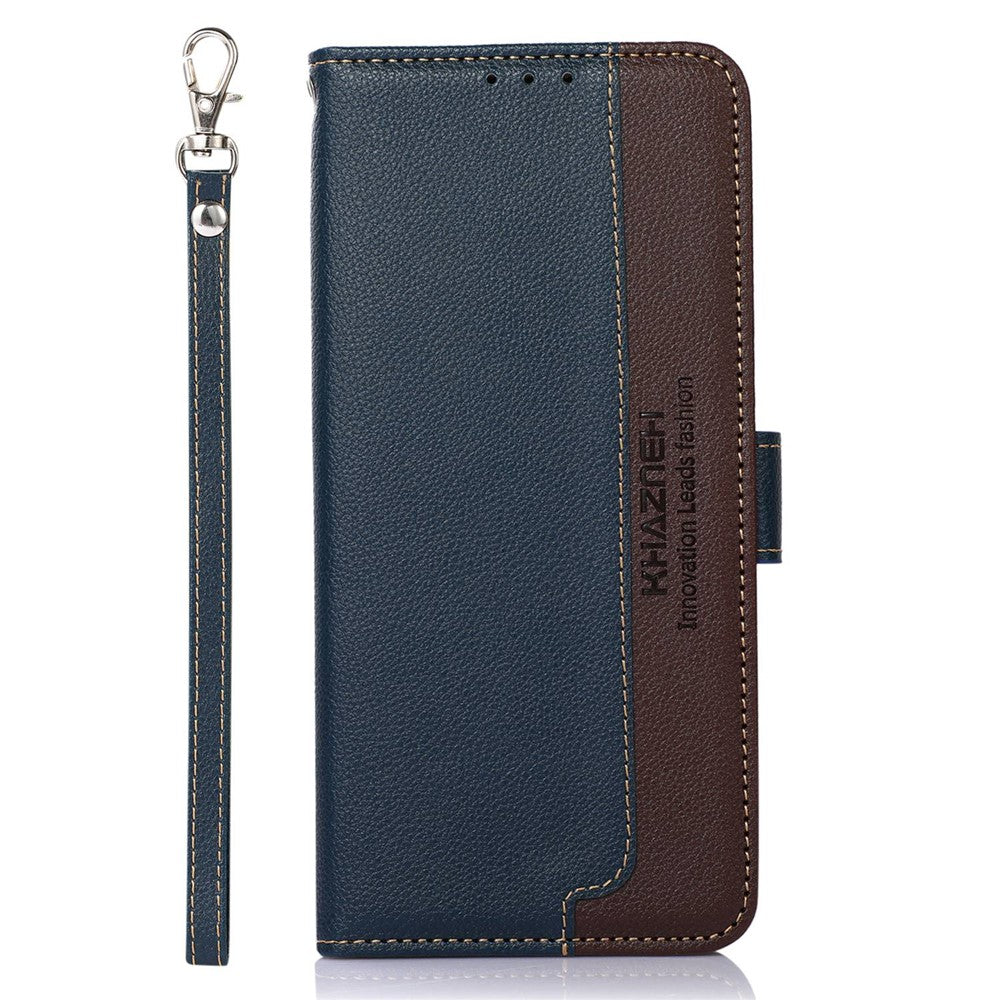 KHAZNEH RFID Blocking Leather Case for Huawei nova 11i , Litchi Texture Stand Wallet Phone Cover