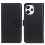 For Xiaomi Redmi 12 4G Textured Shockproof Phone Cover PU Leather Wallet Stand Smartphone Case