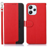KHAZNEH For Xiaomi Redmi 12 4G Litchi Texture Stand Phone Case RFID Blocking Leather Shell Wallet Phone Cover