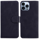 PU Leather + TPU Phone Cover for iPhone 15 Pro, Stand Phone Shell Wallet Solid Color Mobile Cover