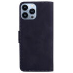 PU Leather + TPU Phone Cover for iPhone 15 Pro, Stand Phone Shell Wallet Solid Color Mobile Cover