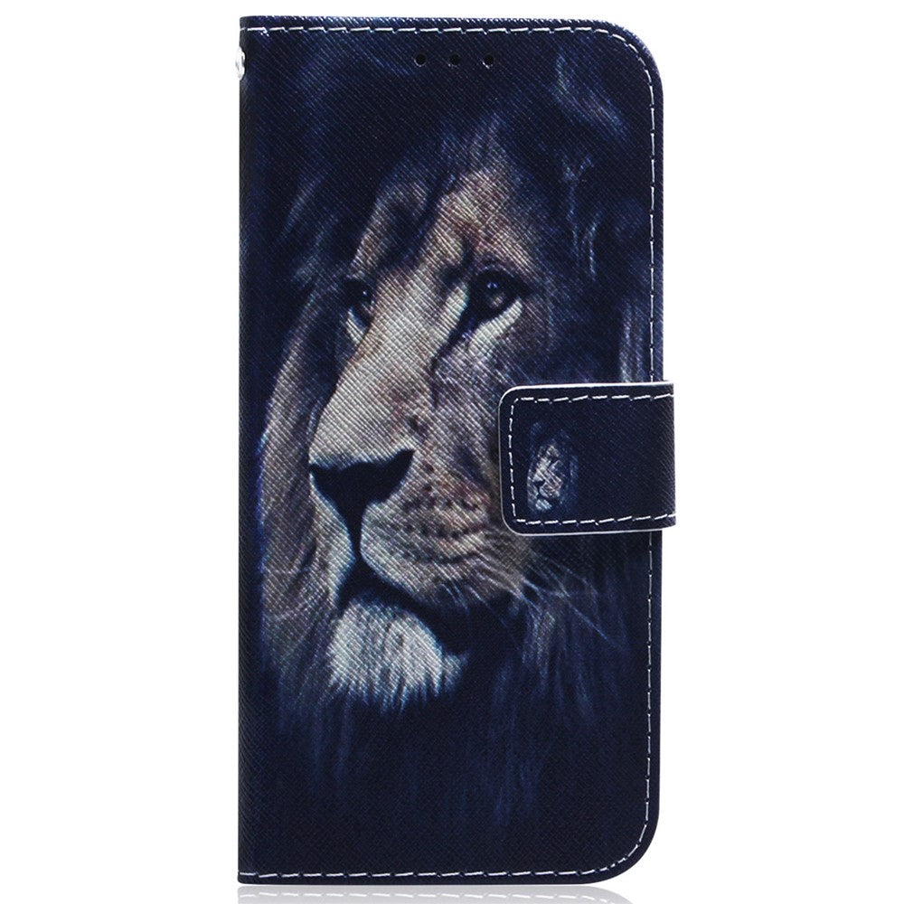 For iPhone 15 Pattern Printing Flip Cover PU Leather Stand Wallet Phone Case