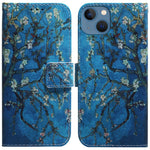 For iPhone 15 Pattern Printing Flip Cover PU Leather Stand Wallet Phone Case