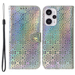 Wallet Leather Case for Xiaomi Redmi Note 12 Turbo / Poco F5 5G Dazzling Flower Pattern Phone Stand Cover