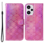 Wallet Leather Case for Xiaomi Redmi Note 12 Turbo / Poco F5 5G Dazzling Flower Pattern Phone Stand Cover