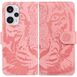 For Xiaomi Redmi Note 12 Turbo / Poco F5 5G Phone Case Wallet Stand Imprinted Tiger PU Leather Cover