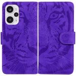 For Xiaomi Redmi Note 12 Turbo / Poco F5 5G Phone Case Wallet Stand Imprinted Tiger PU Leather Cover