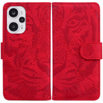 For Xiaomi Redmi Note 12 Turbo / Poco F5 5G Phone Case Wallet Stand Imprinted Tiger PU Leather Cover