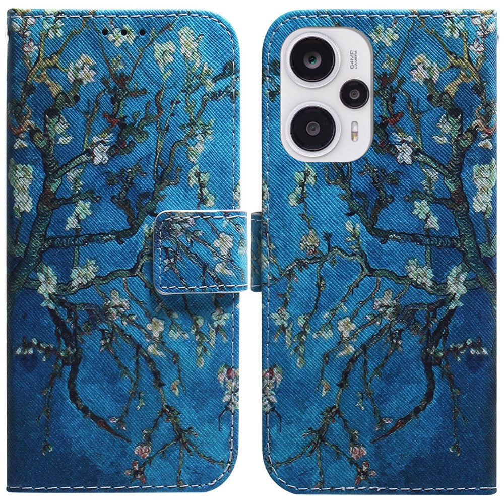 Wallet Phone Case for Xiaomi Redmi Note 12 Turbo / Poco F5 5G , PU Leather Pattern Printing Stand Cover