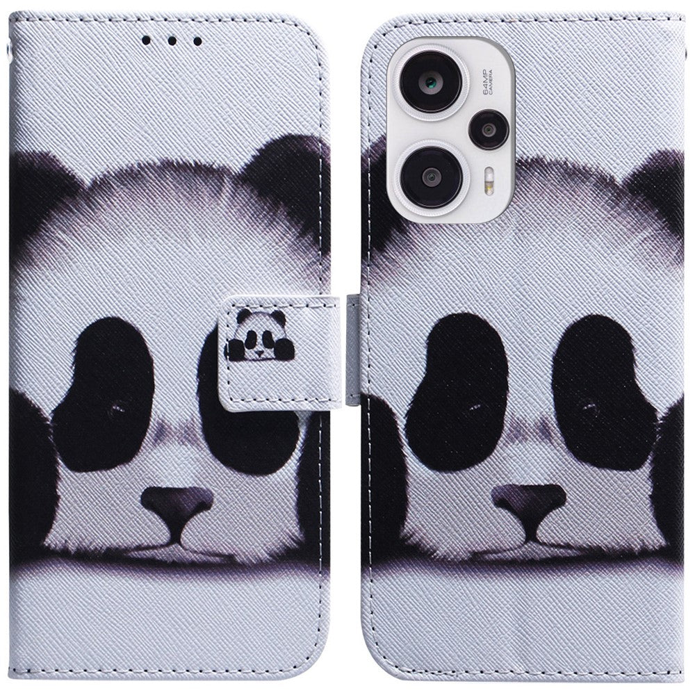 Wallet Phone Case for Xiaomi Redmi Note 12 Turbo / Poco F5 5G , PU Leather Pattern Printing Stand Cover