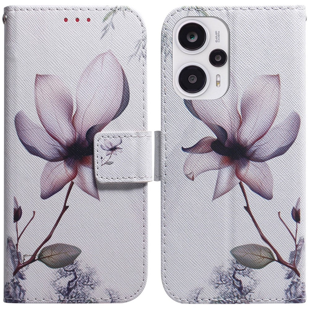 Wallet Phone Case for Xiaomi Redmi Note 12 Turbo / Poco F5 5G , PU Leather Pattern Printing Stand Cover