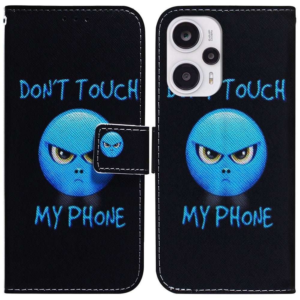 Wallet Phone Case for Xiaomi Redmi Note 12 Turbo / Poco F5 5G , PU Leather Pattern Printing Stand Cover