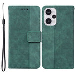 Leather Wallet for Xiaomi Redmi Note 12 Turbo / Poco F5 5G Geometry Imprinted Stand Phone Shell Mobile Case