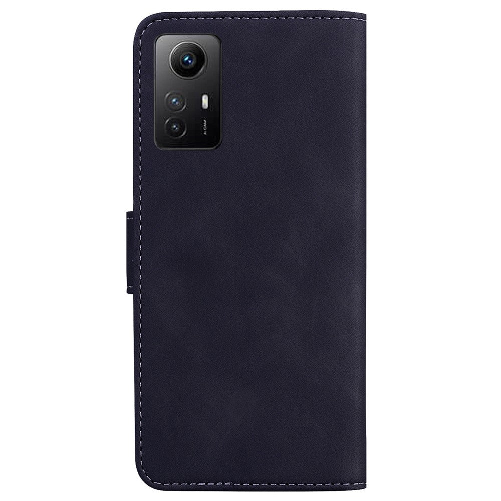 PU Leather Phone Cover for Xiaomi Redmi Note 12S 4G , Wallet Stand Solid Color Phone Case