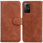 PU Leather Phone Cover for Xiaomi Redmi Note 12S 4G , Wallet Stand Solid Color Phone Case