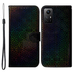 Leather Case for Xiaomi Redmi Note 12S 4G Dazzling Flower Pattern Phone Stand Wallet Anti-drop Cover