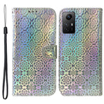 Leather Case for Xiaomi Redmi Note 12S 4G Dazzling Flower Pattern Phone Stand Wallet Anti-drop Cover