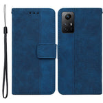 For Xiaomi Redmi Note 12S 4G Geometry Imprinted Fall-proof PU Leather Wallet Stand Phone Shell Mobile Case