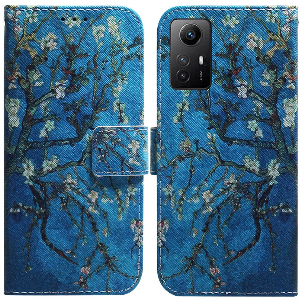 Flip PU Leather Case for Xiaomi Redmi Note 12S 4G Pattern Printing Stand Wallet Phone Cover