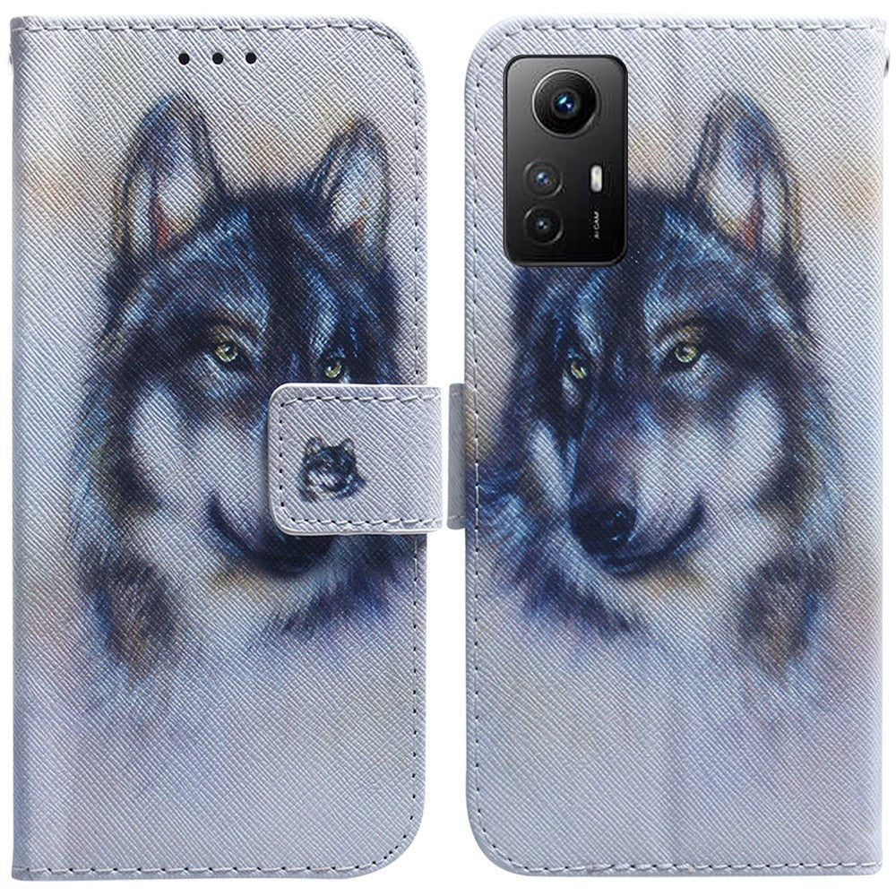 Flip PU Leather Case for Xiaomi Redmi Note 12S 4G Pattern Printing Stand Wallet Phone Cover