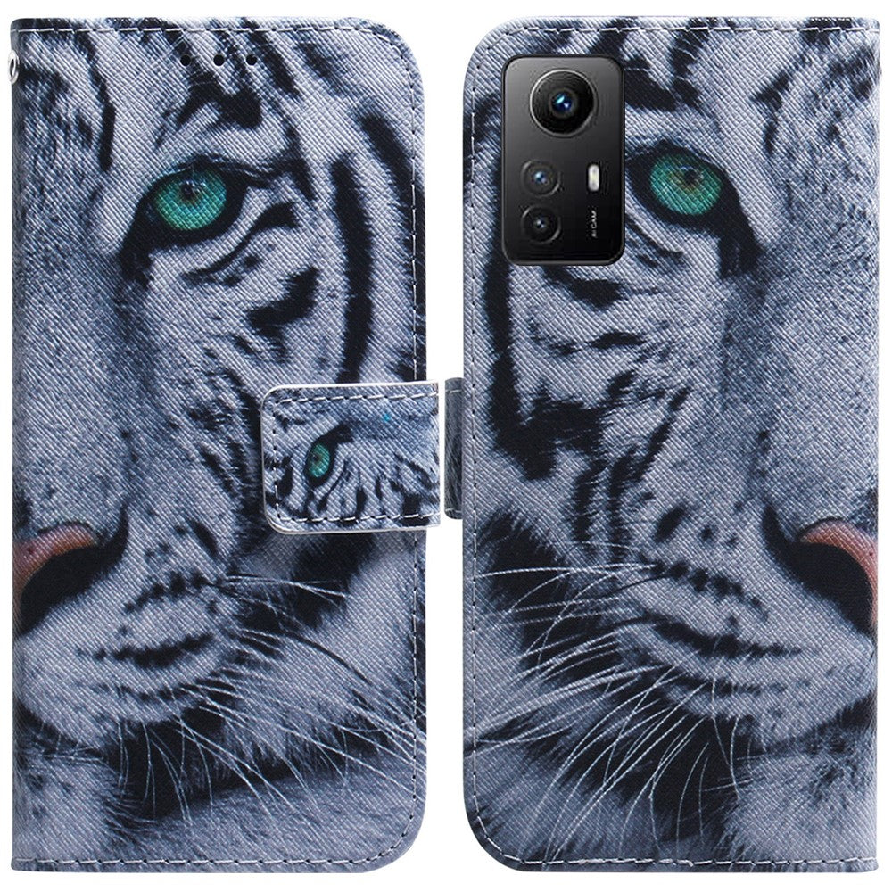 Flip PU Leather Case for Xiaomi Redmi Note 12S 4G Pattern Printing Stand Wallet Phone Cover