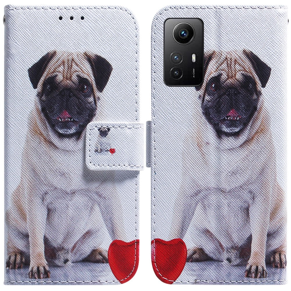 Flip PU Leather Case for Xiaomi Redmi Note 12S 4G Pattern Printing Stand Wallet Phone Cover