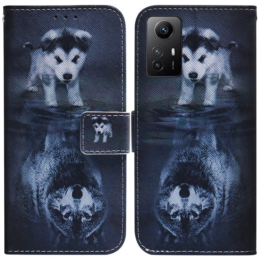 Flip PU Leather Case for Xiaomi Redmi Note 12S 4G Pattern Printing Stand Wallet Phone Cover